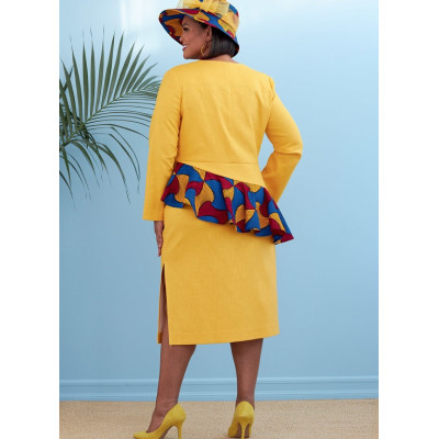 Střih Butterick 6739 kostýmek, zavinovací sako, sukně, kalhoty