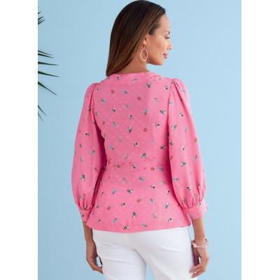 Střih Butterick 6731 halenka se zavazováním v pase