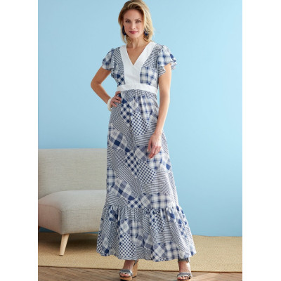 Střih Butterick 6728 empírové šaty