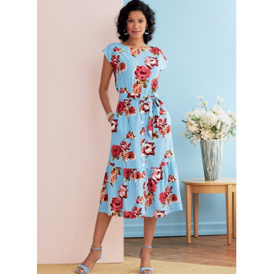 Střih Butterick 6722 šaty s nabíranou sukní s knoflíčky