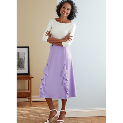 Střih Butterick 6772 áčková sukně, dlouhá sukně