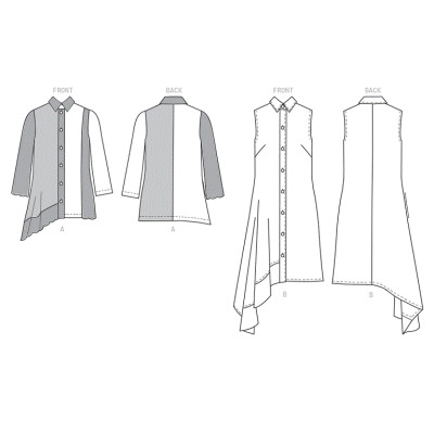 Střih Butterick 6771 košilové šaty, košile, Katherine Tilton