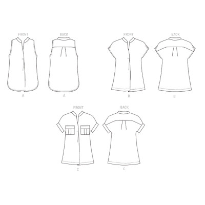 Střih Butterick 6768 volná košile