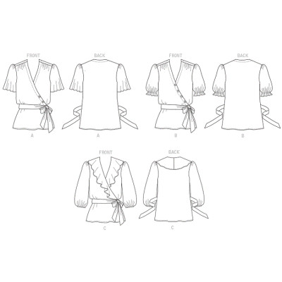 Střih Butterick 6767 zavinovací halenka