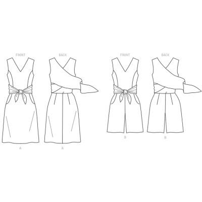 Střih Butterick 6760 zavinovací šaty, overal, designer: Lisette