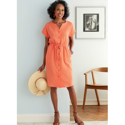 Střih Butterick 6758 propínací šaty