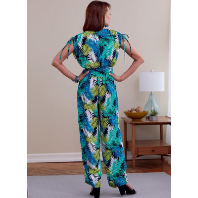 Střih Butterick 6756 dlouhé zavinovací šaty, overal