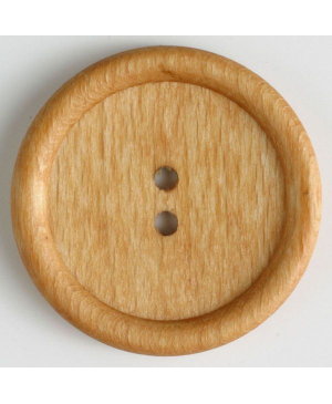 Dřevěný knoflík DILL, hnědý, velikost 45 mm