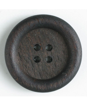 Dřevěný knoflík DILL, tmavě hnědý, velikost 23 mm