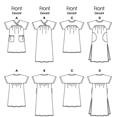 Střih Butterick 6755 tričkové šaty pro plnoštíhlé