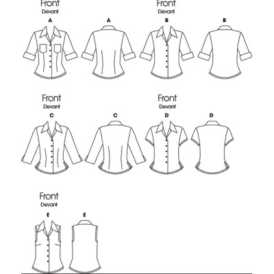 Střih Butterick 6753 košile, halenka