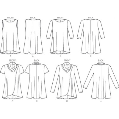 Střih Butterick 6752 rolák, tričko, tunika