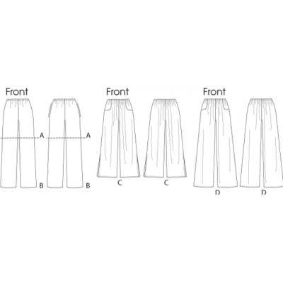 Střih Butterick 6750 kalhoty s gumou v pase