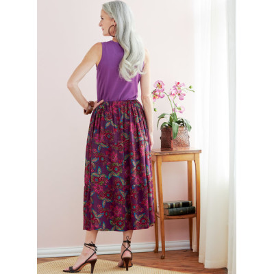 Střih Butterick 6749 nabíraná sukně s gumou v pase