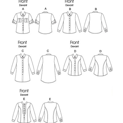 Střih Butterick 6747 košile, dlouhá košile