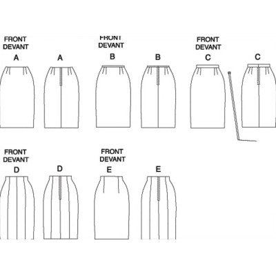 Střih Butterick 6746 rovná sukně