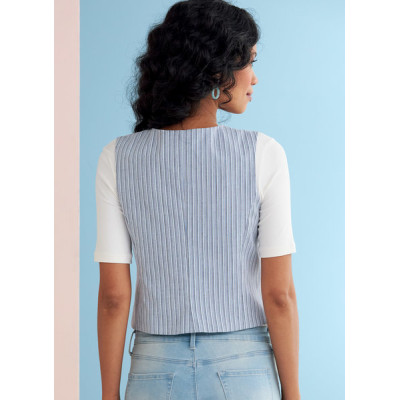 Střih Butterick 6745 vesta, kožíšek