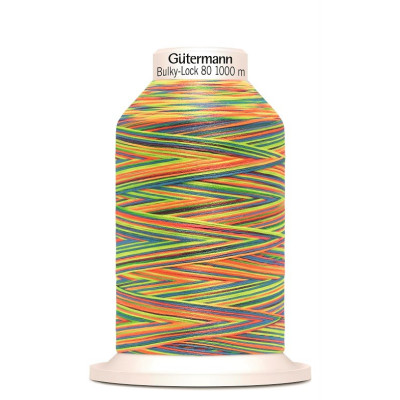 Overlocková nit Gütermann Bulky-Lock 80, 9974 červená, růžová melírovaná
