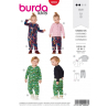 Střih Burda číslo 9293 dětské tričko, kalhoty s gumou v pase (obojí oboustranné)