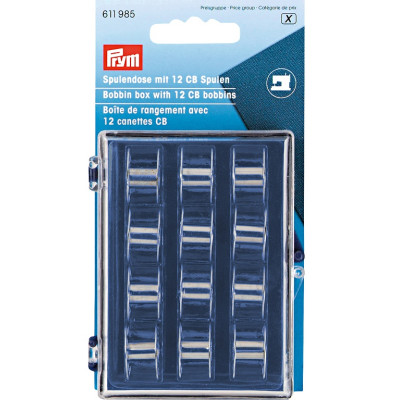Kovové cívky CB (12 ks) v boxu PRYM