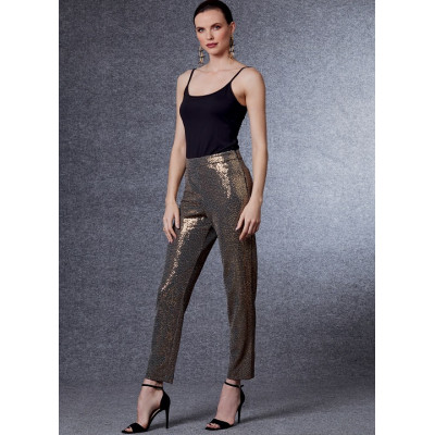 Střih Vogue 1716 dvouřadé sako, kalhoty, kalhotový kostýmek, Badgley Mischka