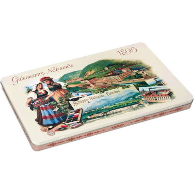 Gütermann Sada nití 48 špulek + plechová dóza "Vintage" ZDARMA