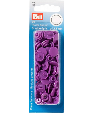 Patentky kulaté lila "Color snaps" Ø 12,4 mm (30 ks) PRYM