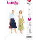 Střih Burda 6142, návod na šití: dlouhá letní sukně, midi sukně