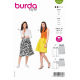 Střih Burda 6130, návod na šití: zavinovací sukně