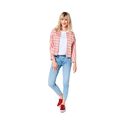 Střih Burda číslo 6123 otevřené sako bez límce, delší sako