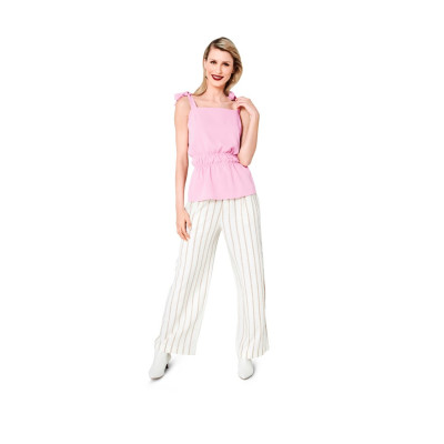 Střih Burda 6121, návod k šití: šaty na ramínka, top na ramínka, tílko