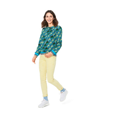 Střih Burda 6109, návod k šití: mikina, mikinové šaty