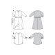 Střih Burda číslo 6108 košilové šaty, košile bez límečku pro plnoštíhlé