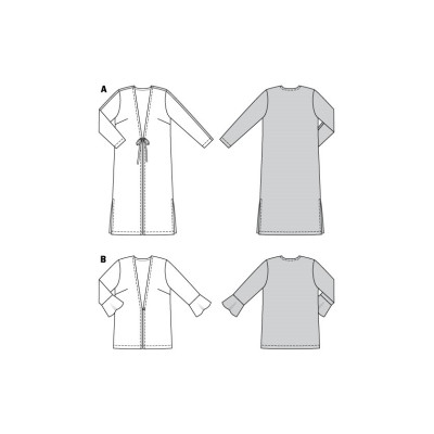 Střih Burda číslo 6107 lehké sako, kabátek pro plnoštíhlé