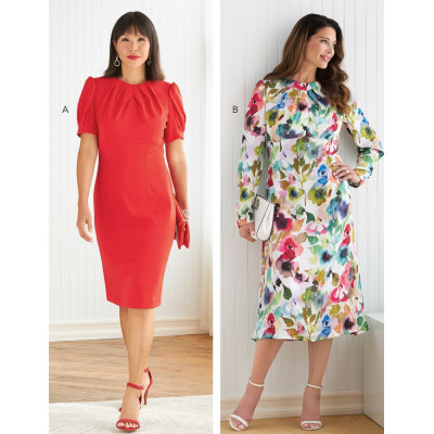 Střih Butterick 6804 pouzdrové šaty, áčkové šaty