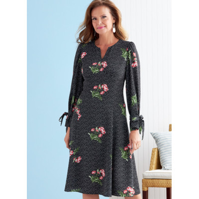 Střih Butterick 6805 šaty s dlouhým rukávem