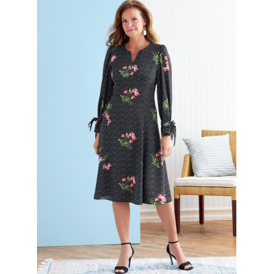 Střih Butterick 6805 šaty s dlouhým rukávem