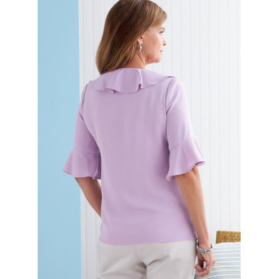 Střih Butterick 6814 halenka s volány