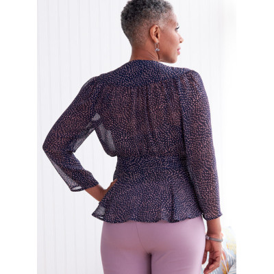 Střih Butterick 6828 zavinovací halenka