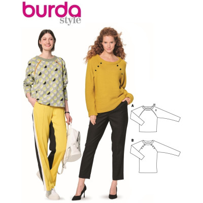 Střih Burda číslo 6151 svetr, mikina
