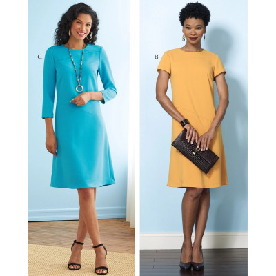 Střih Butterick 6480 áčkové šaty