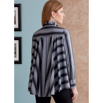 Střih Butterick 6792 košile se sklady na zádech, košile bez rukávů