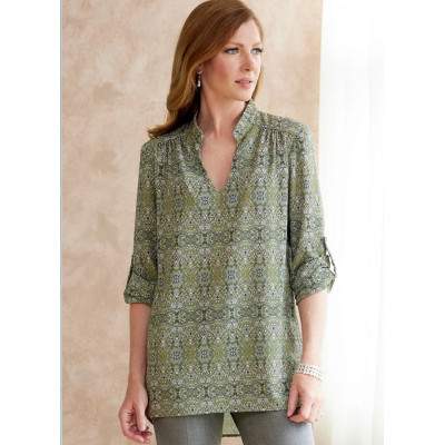 Střih Butterick 6801 halenka se stojáčkem