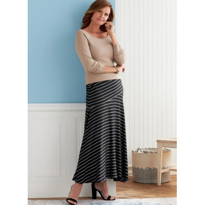 Střih Butterick 6818 dlouhá sukně, široká sukně