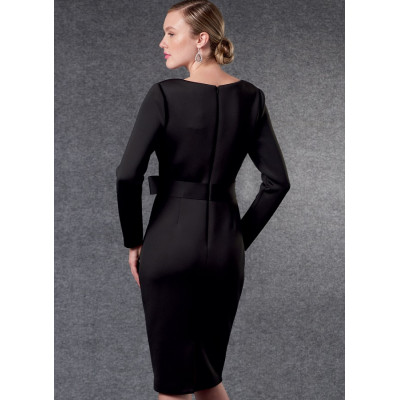 Střih Vogue 1775 pouzdrové šaty s hlubokým výstřihem, Badgley Mischka