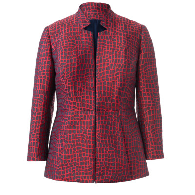 Střih Burda 6096, návod k šití: sako peplum pro plnoštíhlé dlouhé sako