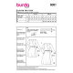 Střih Burda 6091, návod k šití: zavinovací šaty, šaty s gumou v pase