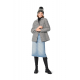 Střih Burda 6069, návod k šití: kabát bez límce s barevnými bloky, sako
