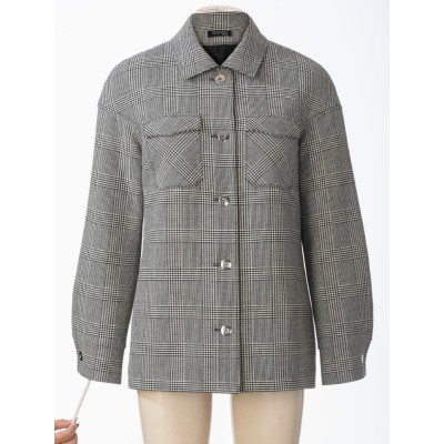 Střih Burda 6069, návod k šití: kabát bez límce s barevnými bloky, sako