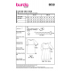Střih Burda 6058, návod k šití: šaty pro plnoštíhlé